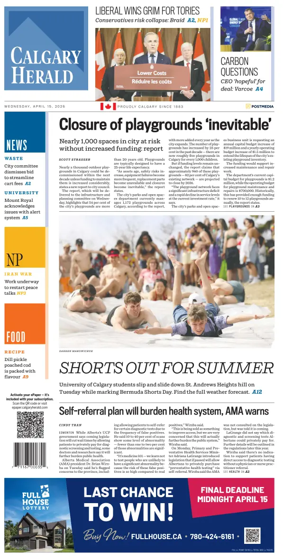 Cover of Calgary Herald