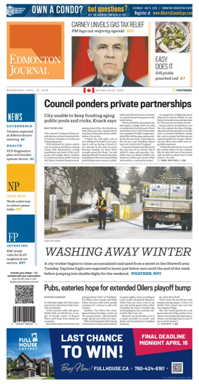 Cover of Edmonton Journal