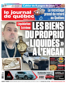 Cover of Le Journal de Quebec