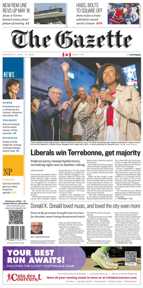 Cover of Montreal Gazette