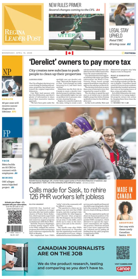 Cover of Regina Leader-Post