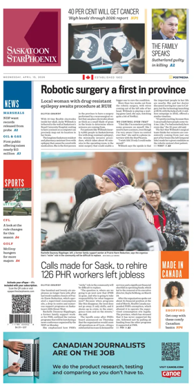 Cover of Saskatoon StarPhoenix