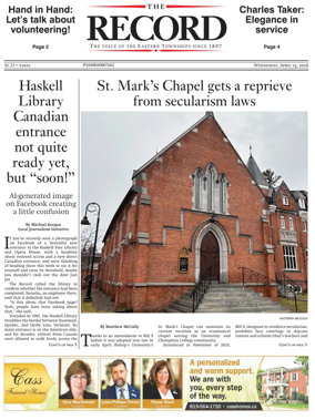 Cover of Sherbrooke Record