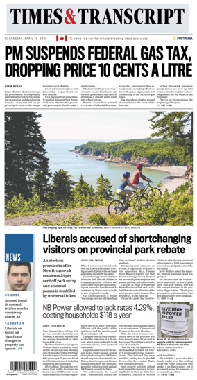 Cover of Times & Transcript