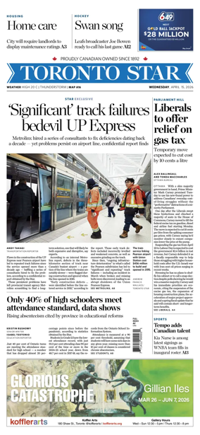 Cover of Toronto Star