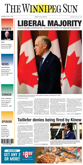 Cover of Winnipeg Sun