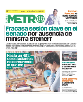 Cover of Publimetro Chile