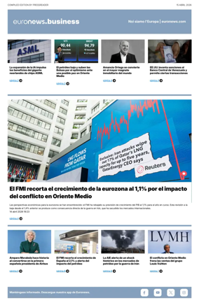 Cover of Euronews Business (Spanish) Compiled Edition