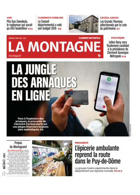Cover of La Montagne (Clermont-Metropole)