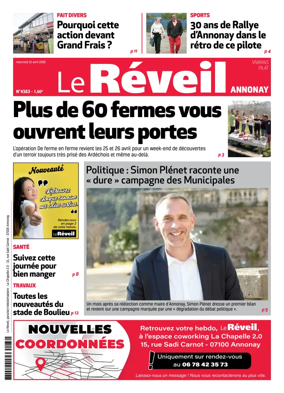 Cover of Le Reveil du Vivarais – edition Annonay