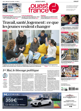 Cover of Ouest France (Cholet)