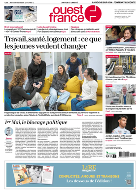 Cover of Ouest France (La Roche-sur-Yon - Fontenay-le-Comte)