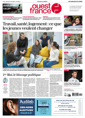 Cover of Ouest France (Les Sables-d'Olonne)