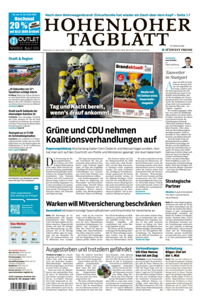 Cover of Hohenloher Tagblatt