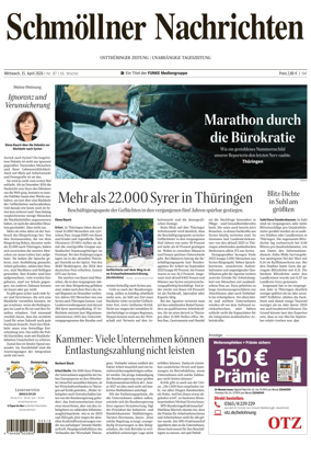 Cover of Ostthuringer Zeitung (Schmolln)