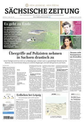 Cover of Sachsische Zeitung (Freital Dippoldiswalde & Osterzgebirge)