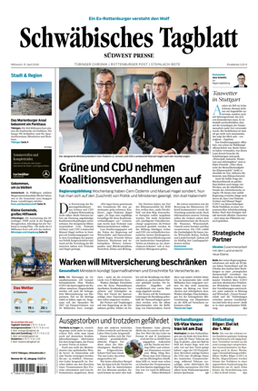 Cover of Schwabisches Tagblatt - Tubinger Chronik