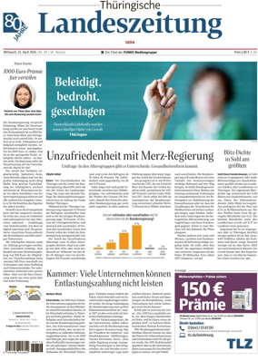 Cover of Thuringische Landeszeitung (Gera)