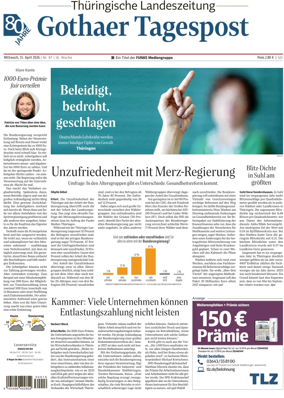 Cover of Thuringische Landeszeitung (Gotha)