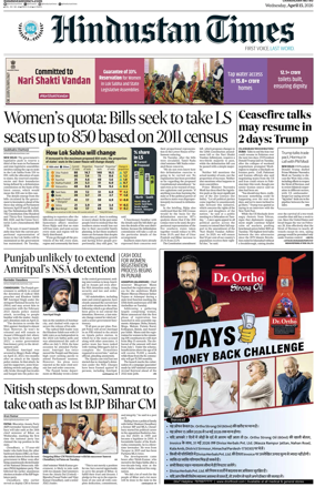 Cover of Hindustan Times (Chandigarh)