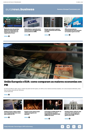 Cover of Euronews Business (Portuguese)