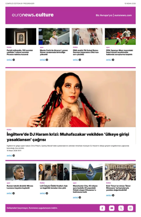Cover of Euronews Culture and Sport (Turkish) Compiled Edition