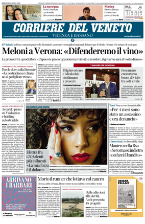 Cover of Corriere del Veneto (Vicenza e Bassano)