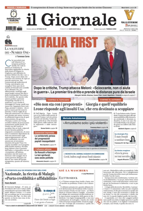 Cover of Il Giornale (Italy)