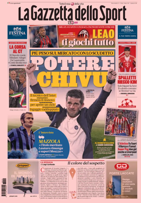 Cover of La Gazzetta dello Sport