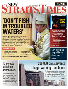 Cover of New Straits Times