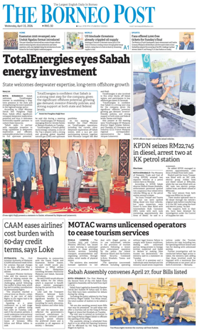 Cover of The Borneo Post (Sabah)