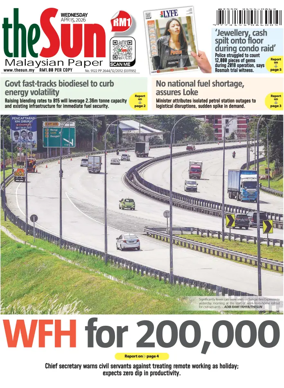 Cover of The Sun (Malaysia)