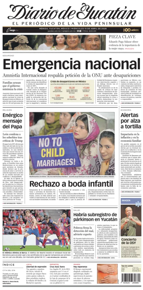 Cover of Diario de Yucatan