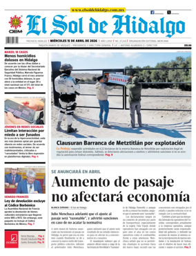 Cover of El Sol de Hidalgo