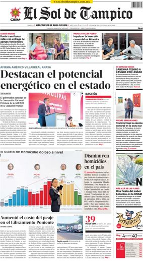 Cover of El Sol de Tampico
