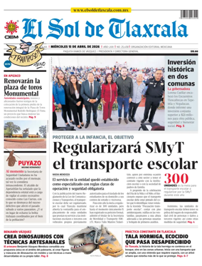Cover of El Sol de Tlaxcala