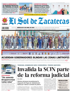 Cover of El Sol de Zacatecas
