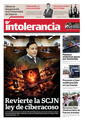 Cover of Intolerancia Diario