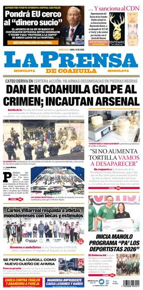 Cover of La Prensa de Coahuila