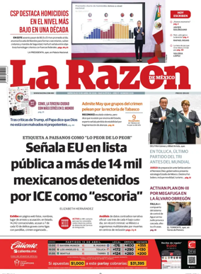Cover of La Razon de Mexico
