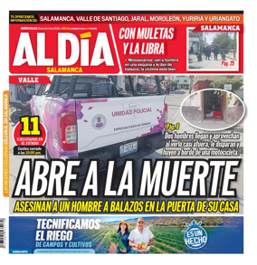 Cover of Periodico Al Dia (Salamanca)