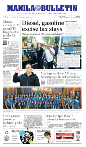 Cover of Manila Bulletin
