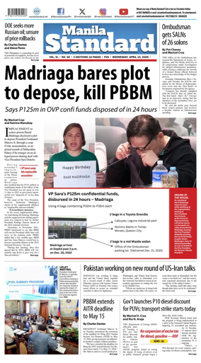 Cover of Manila Standard