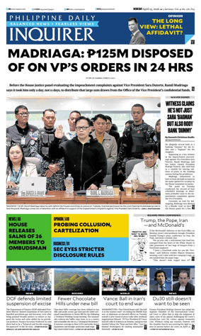 Cover of Philippine Daily Inquirer