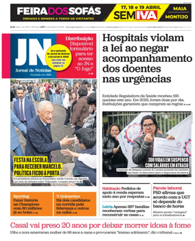 Cover of Jornal de Noticias