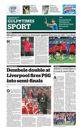 Cover of Gulf Times Sport