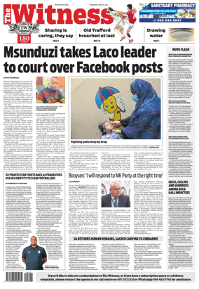 Cover of The Witness (South Africa)