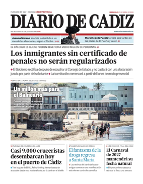 Cover of Diario de Cadiz