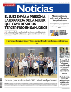 Cover of Diario de Noticias (Spain)