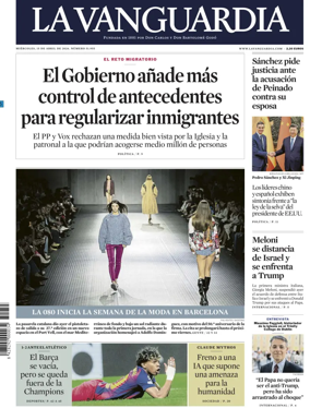 Cover of La Vanguardia (1st Edition)